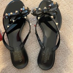 Black valentino jelly sandals